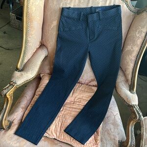 GAP regular 4 Polka Dot navy blue slacks Trousers Business chic.Boyish cut pant